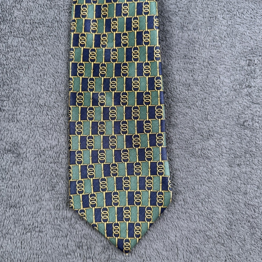Firenze Mens Necktie Green 100% Silk Tie Made In Italy
